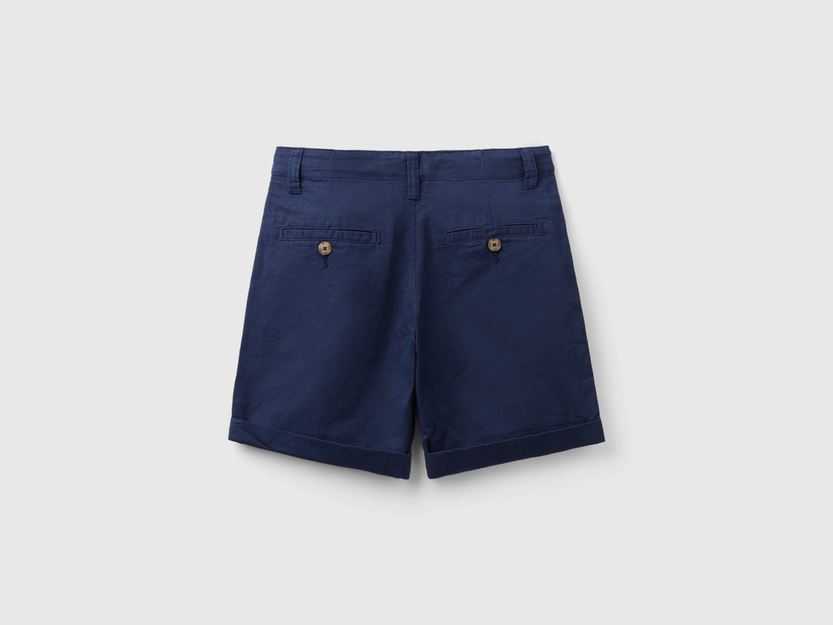 Bermuda chino in misto lino