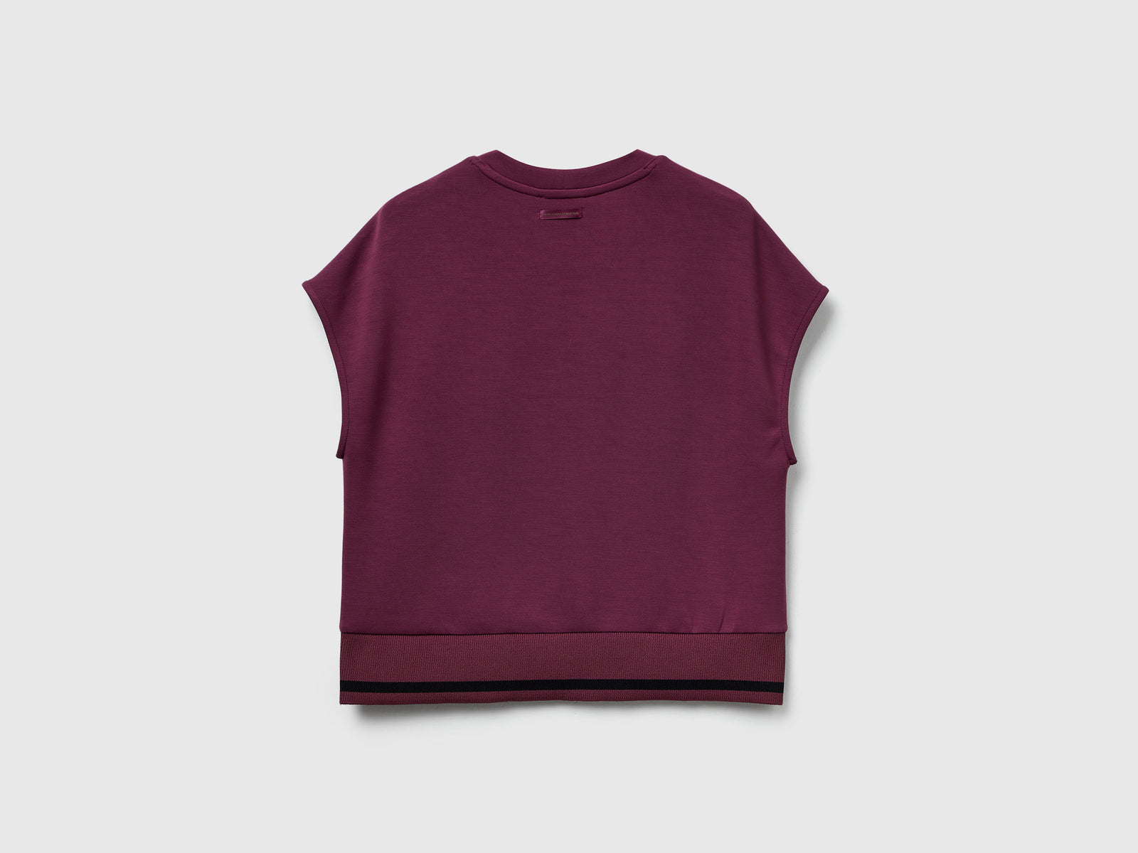 Maglia smanicata in Modal stretch da donna prugna 2 | Benetton Outlet