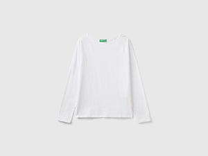 T-shirt manica lunga in cotone leggero