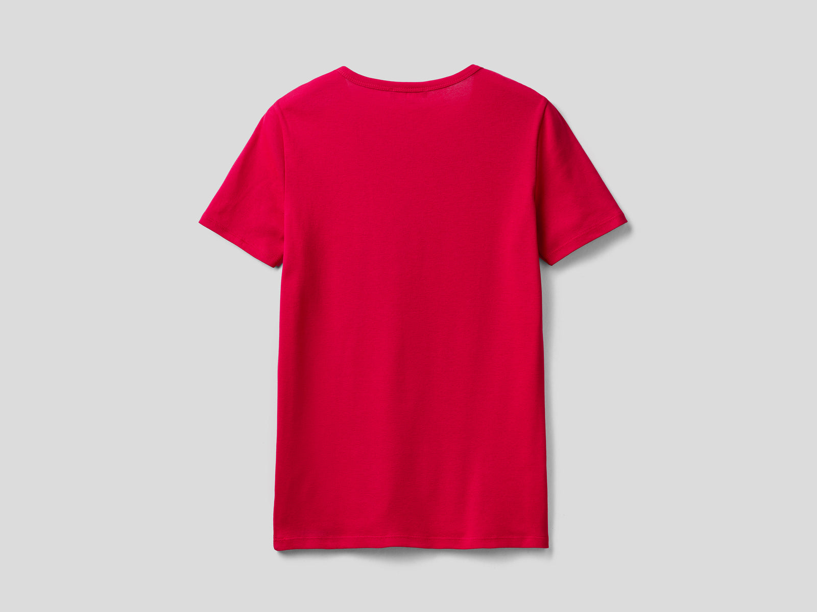 T-shirt 100% cotone con stampa logo glitter da donna ciclamino 2 | Benetton Outlet