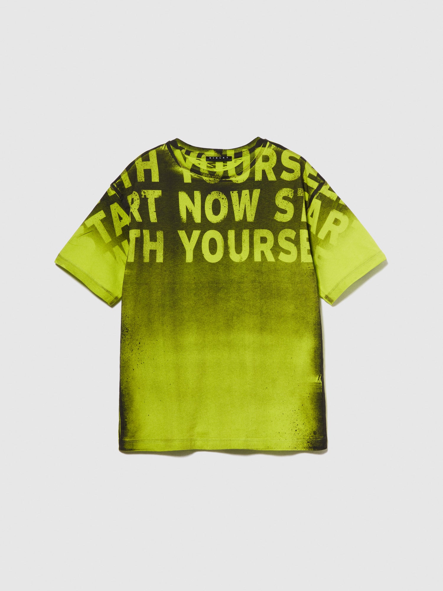 T-shirt effetto sfumato da bambino giallo fluo | Sisley young Outlet