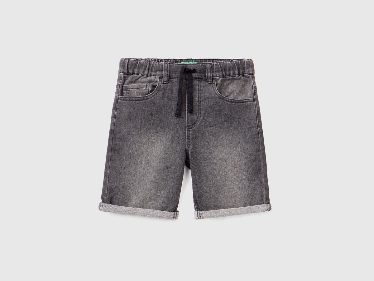 Bermuda in denim elasticizzato