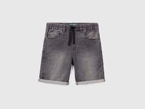 Bermuda in denim elasticizzato