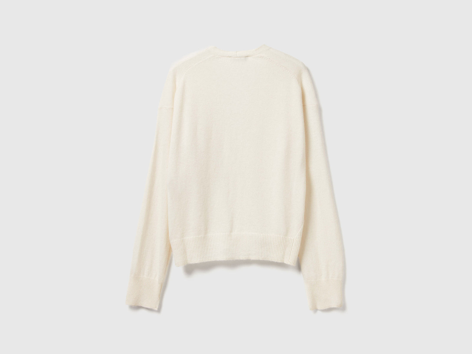 Cardigan in misto cashmere da donna bianco panna 2 | Benetton Outlet