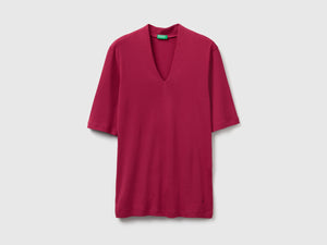 T-shirt slim fit in cotone a fibra lunga