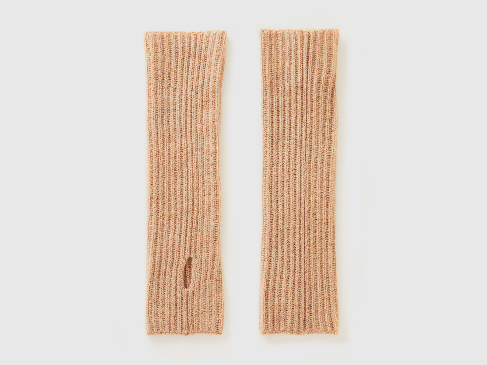 Manicotti in misto lana da donna cammello | Benetton Outlet