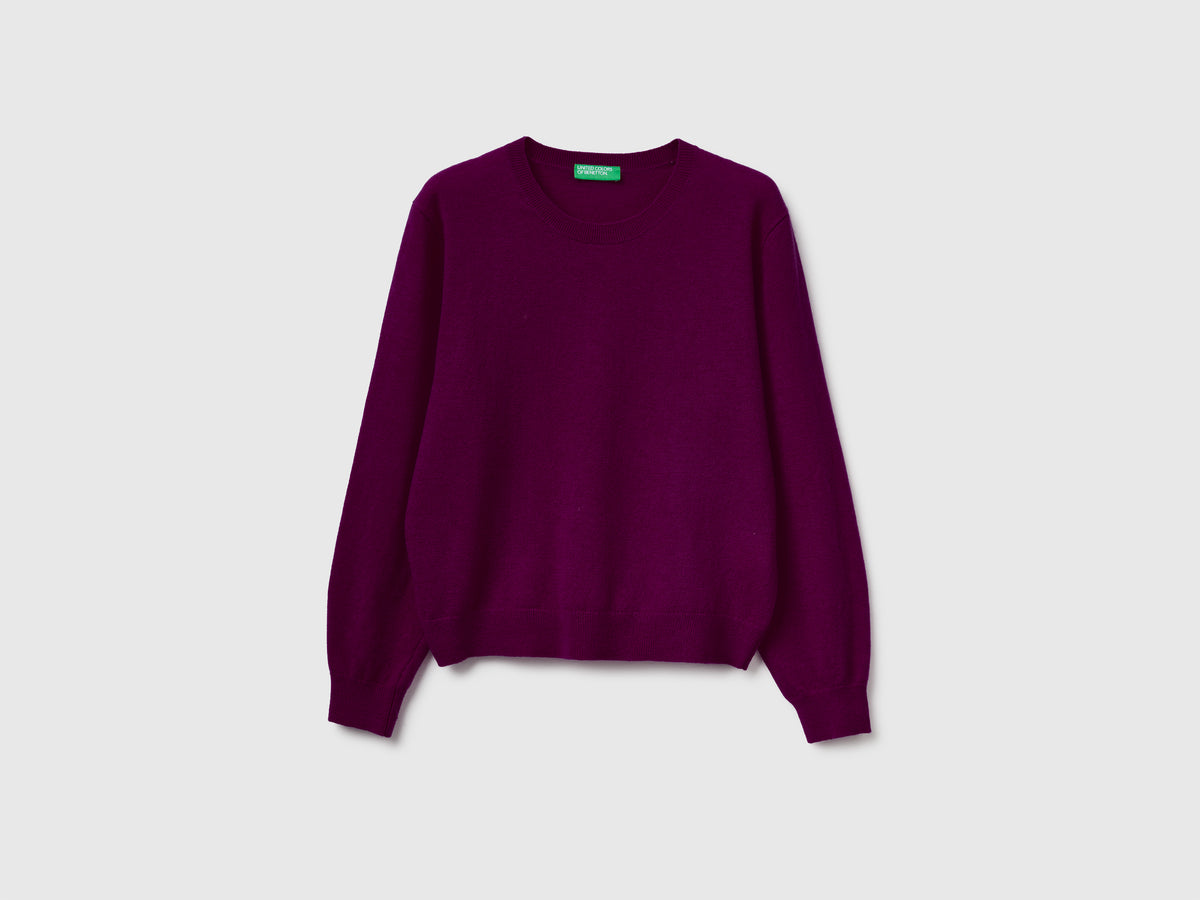 Maglia relaxed fit in pura lana Merino