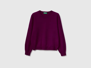 Maglia relaxed fit in pura lana Merino