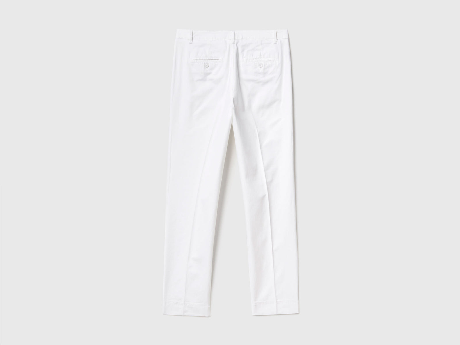 Chino in cotone stretch da donna bianco 2 | Benetton Outlet