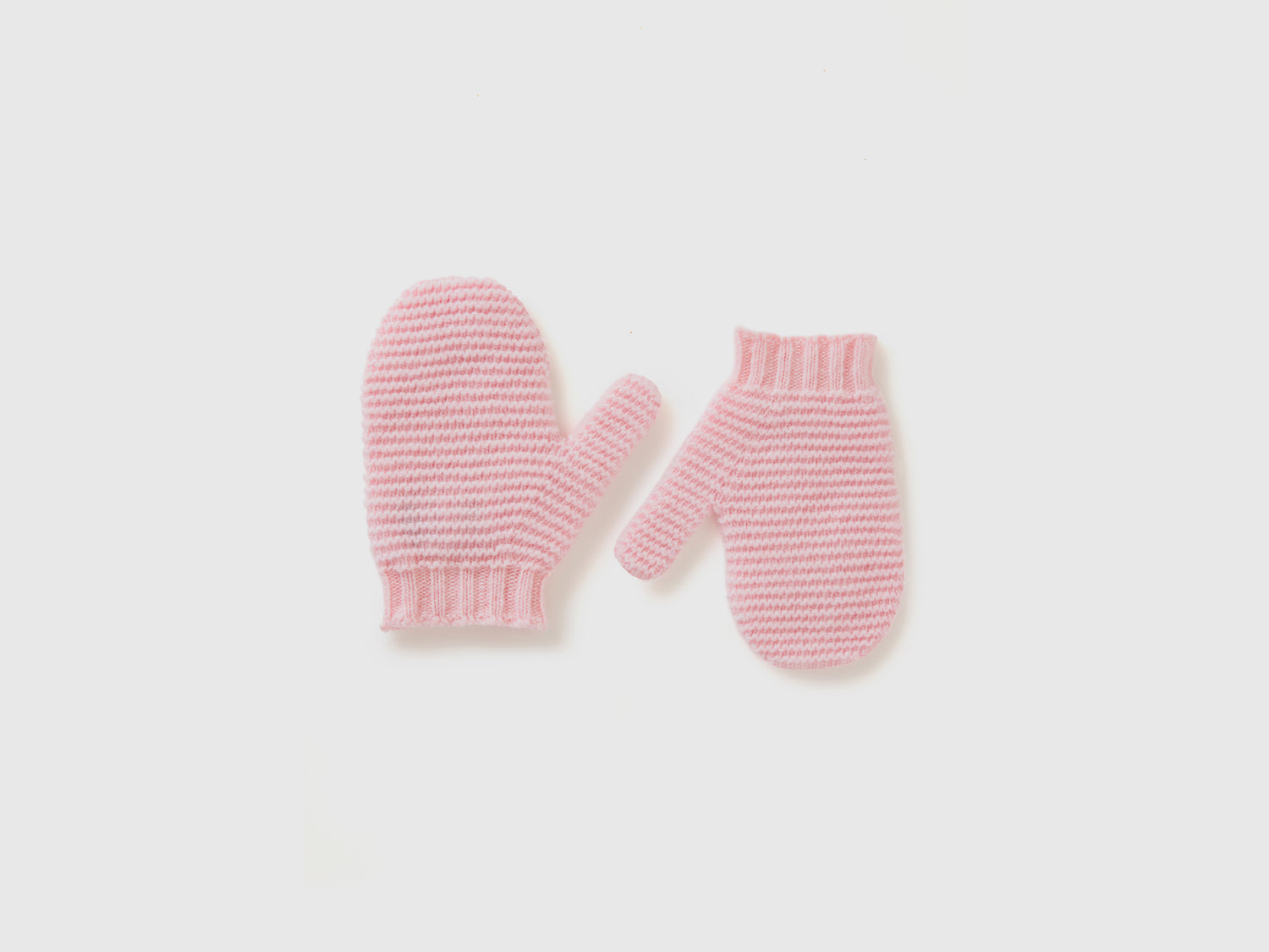 Muffole in misto lana da bimbo rosa | Benetton Outlet