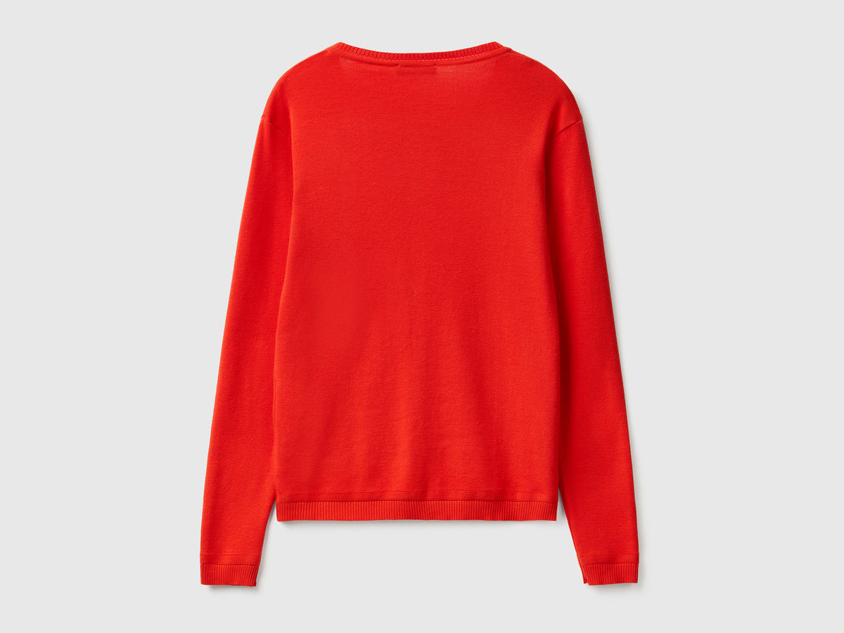 Cardigan girocollo in puro cotone