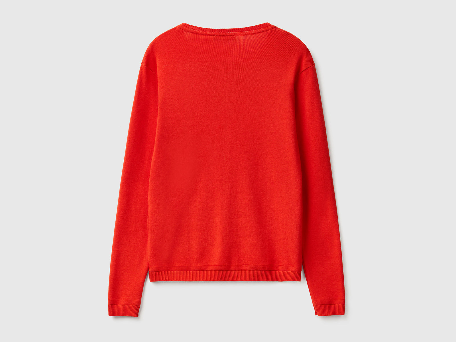 Cardigan girocollo in puro cotone da donna rosso 2 | Benetton Outlet