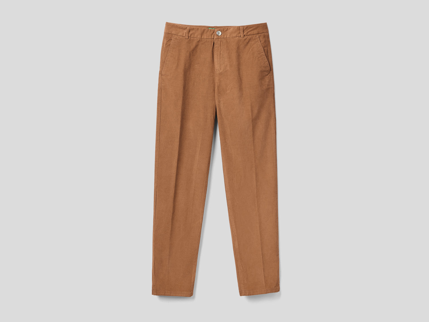 Chino in velluto elasticizzato da donna cammello | Benetton Outlet