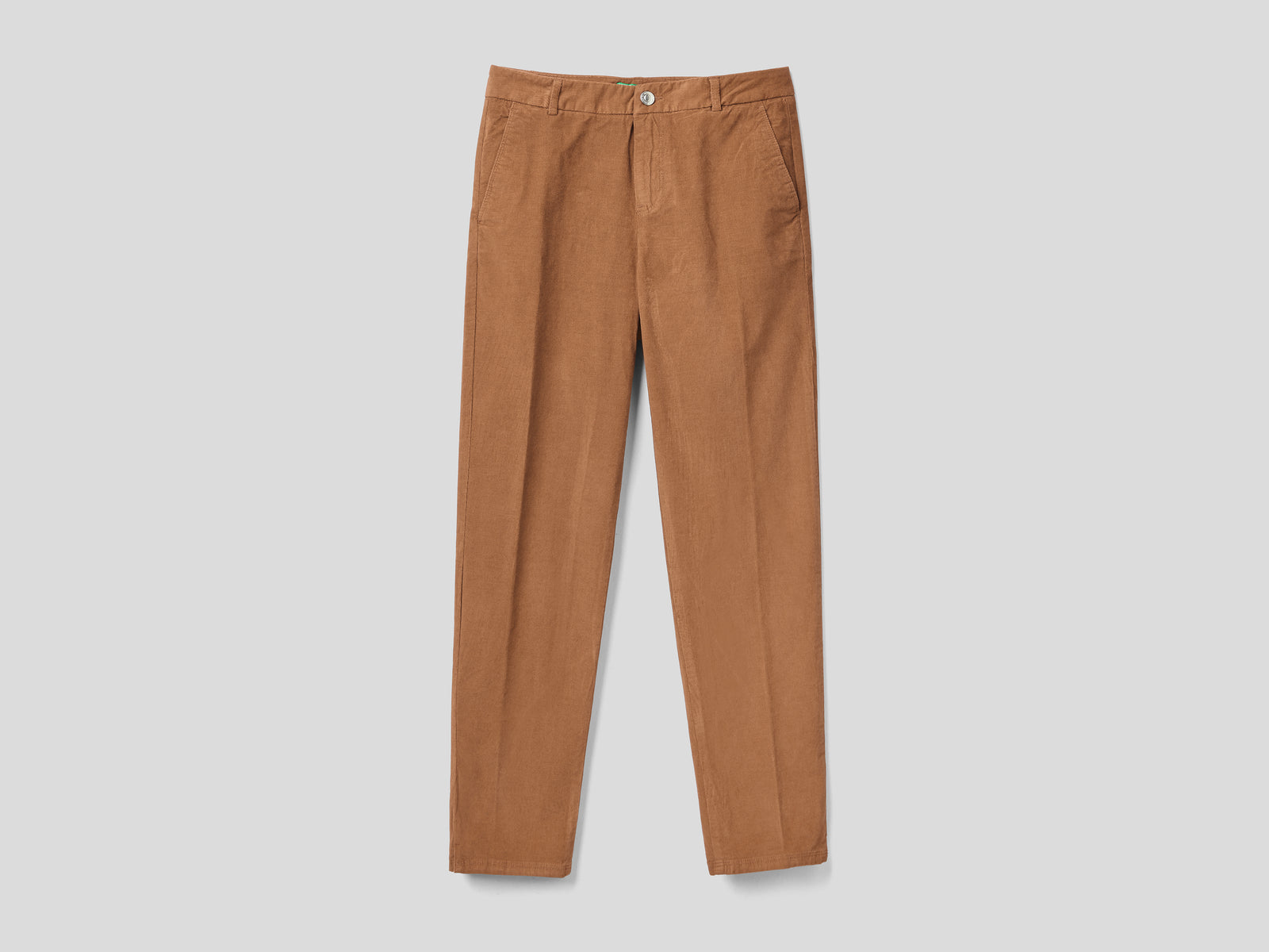 Chino in velluto elasticizzato da donna cammello | Benetton Outlet