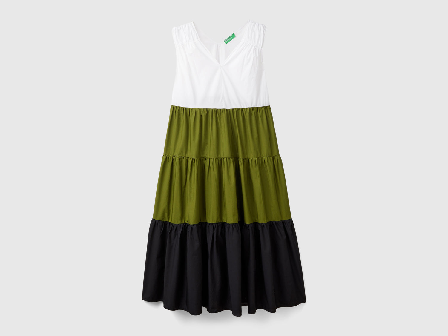 Vestito color block con balze da donna multi-color | Benetton Outlet