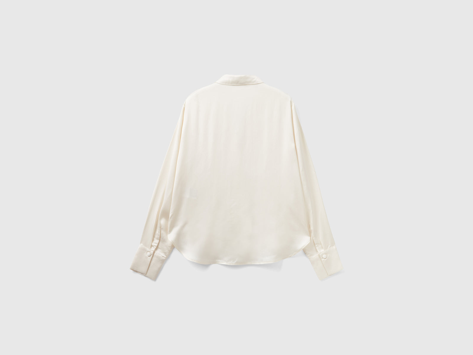 Blusa in misto viscosa e Modal da donna bianco panna 2 | Benetton Outlet