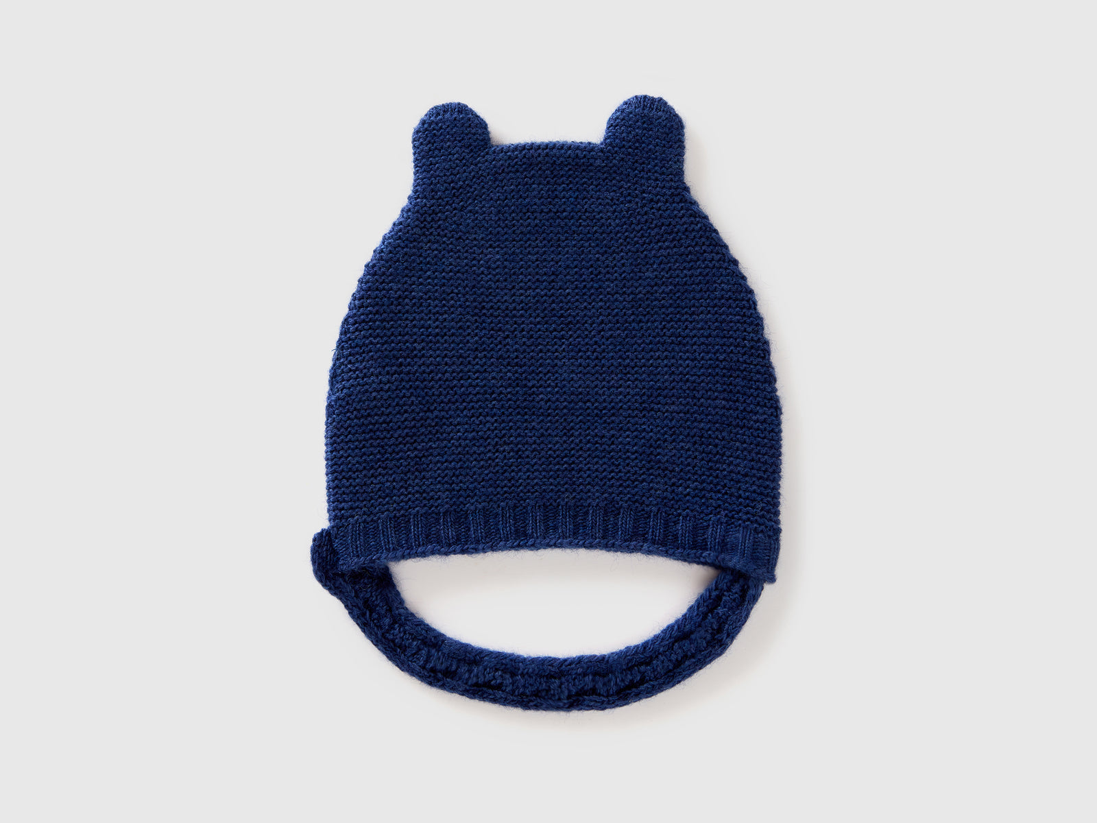 Recycled wool blend hat with ears da neonato blu scuro 2 | Benetton Outlet