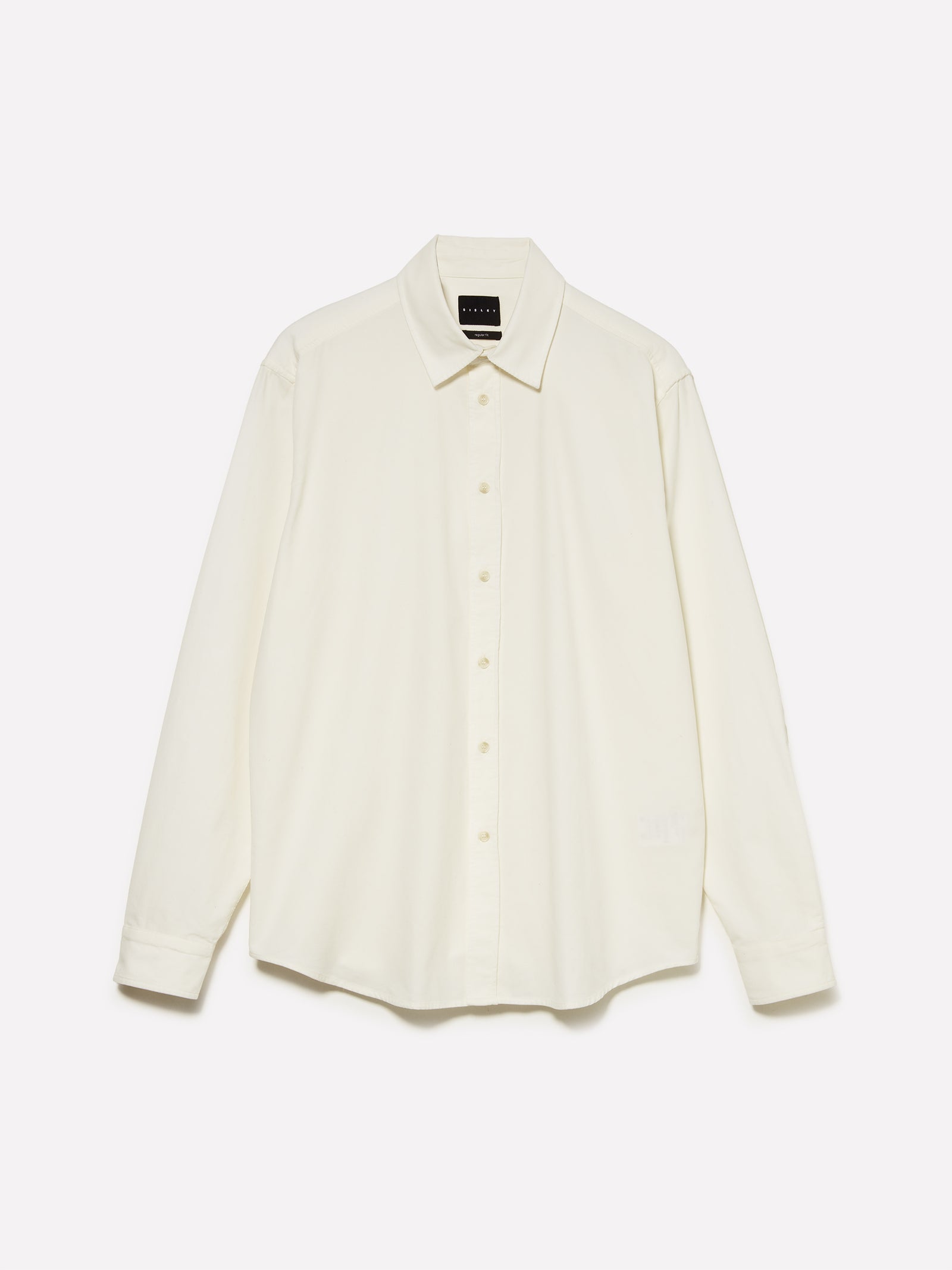 Camicia in velluto a costine da uomo bianco panna | Sisley Outlet