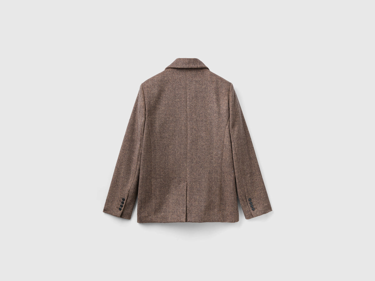 Giacca in misto lana con tasche
