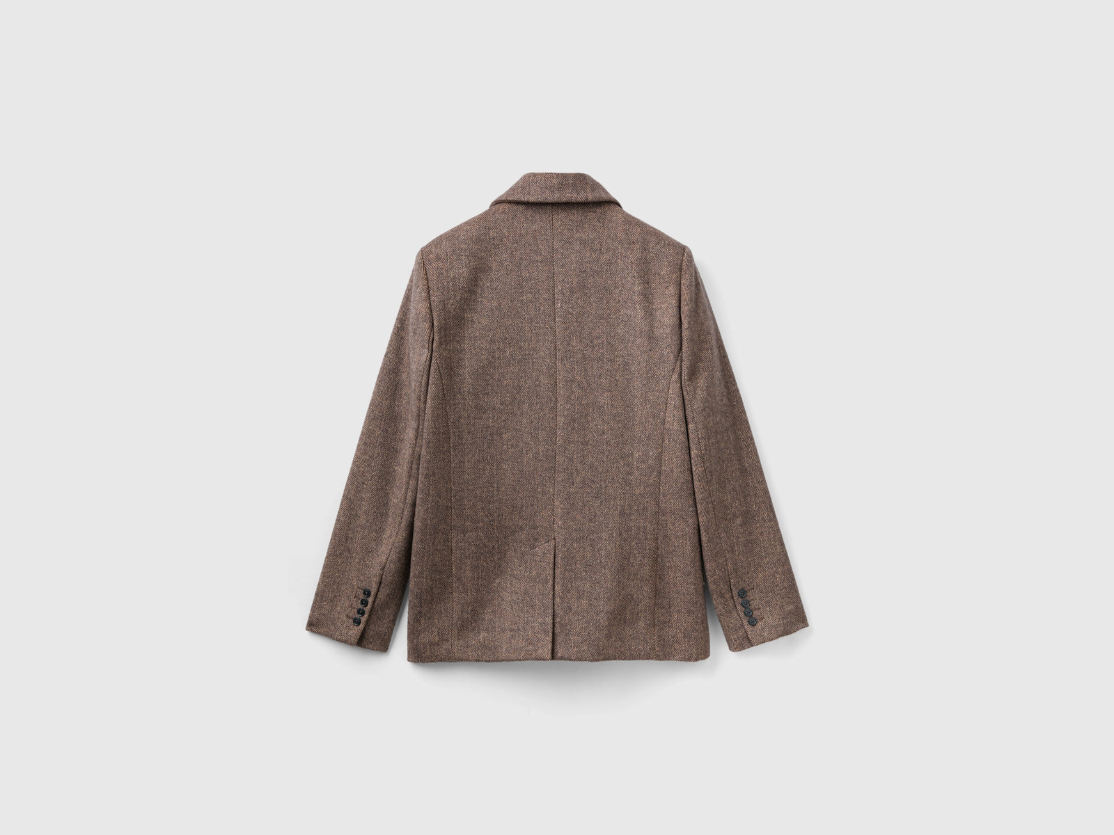 Giacca in misto lana con tasche da donna marrone 2 | Benetton Outlet
