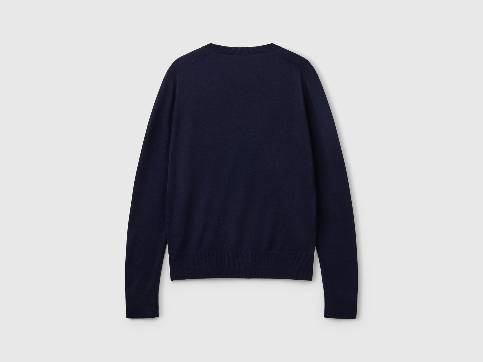 Maglia manica lunga in misto seta da donna blu scuro 2 | Benetton Outlet