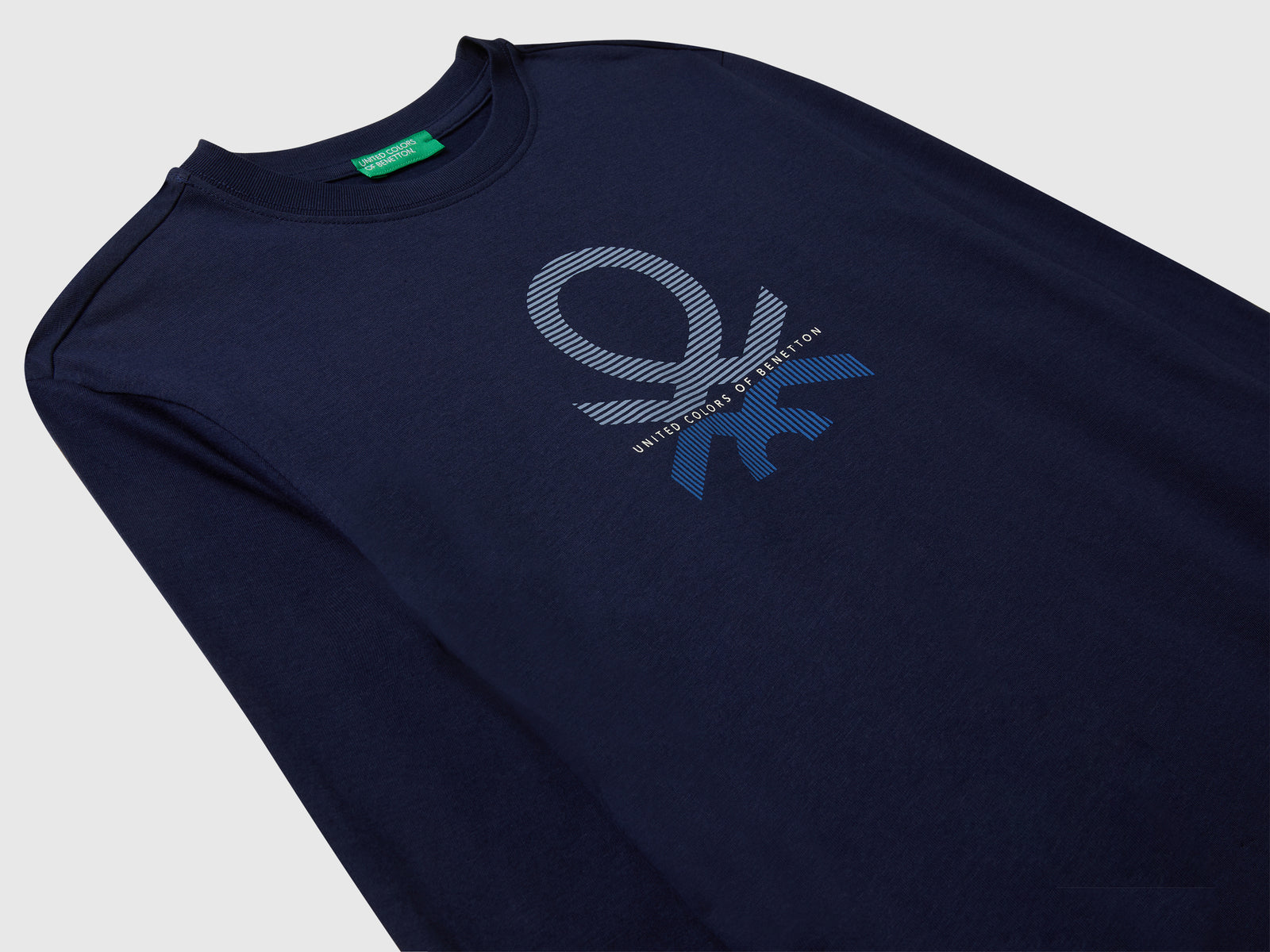 T-shirt in cotone da bambino blu scuro 3 | Benetton Outlet