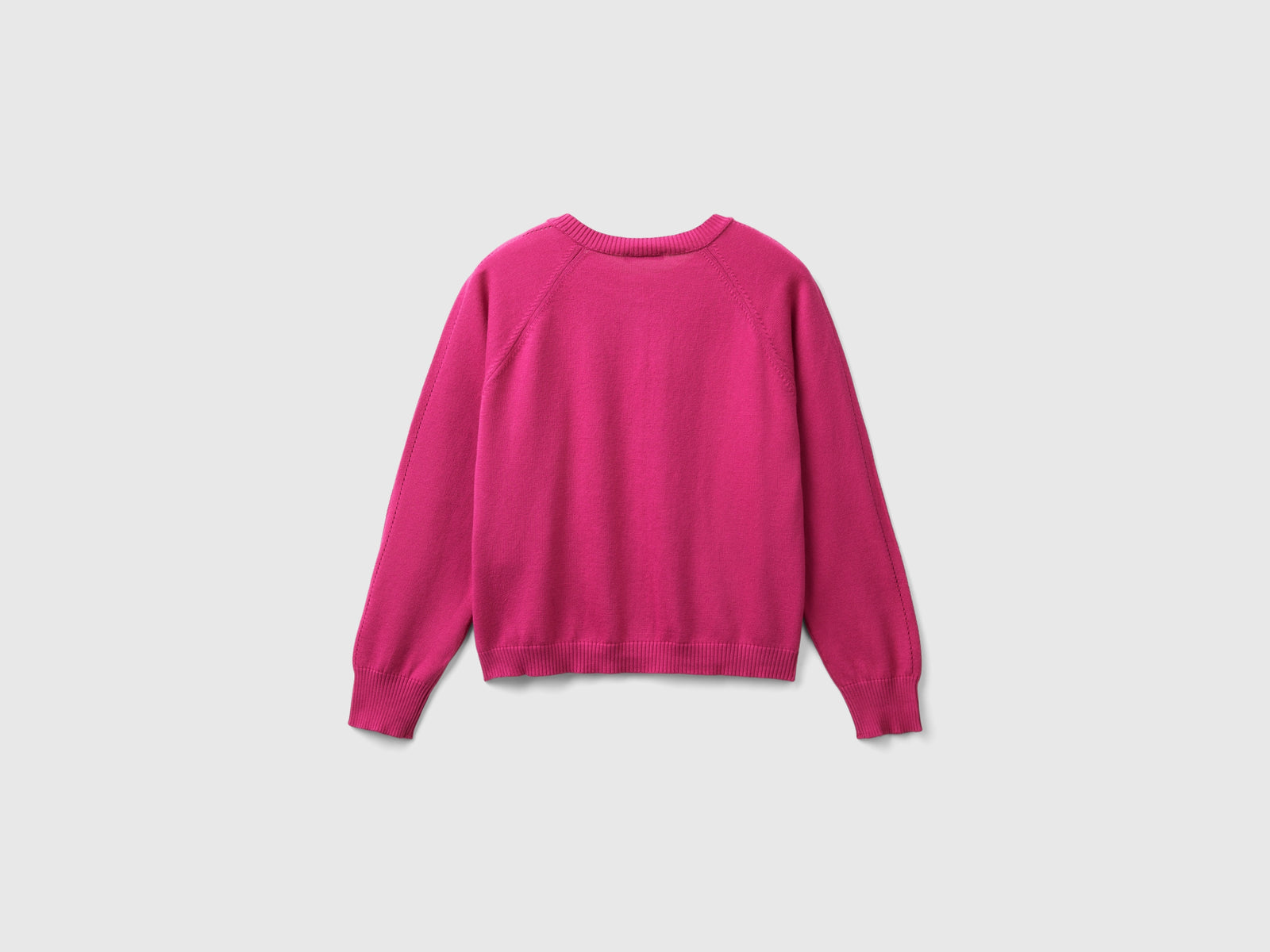 Cardigan in puro cotone da bambina fucsia 2 | Benetton Outlet