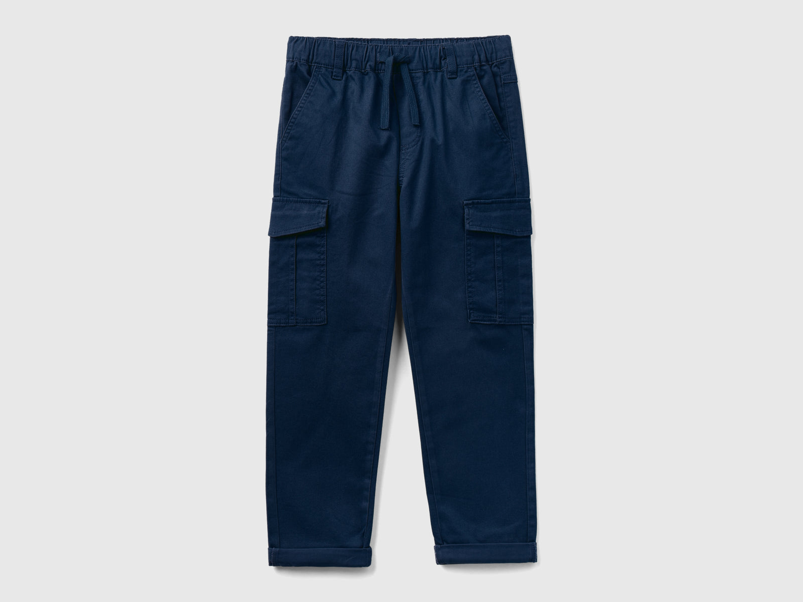 Pantaloni cargo straight da bambino blu scuro | Benetton Outlet