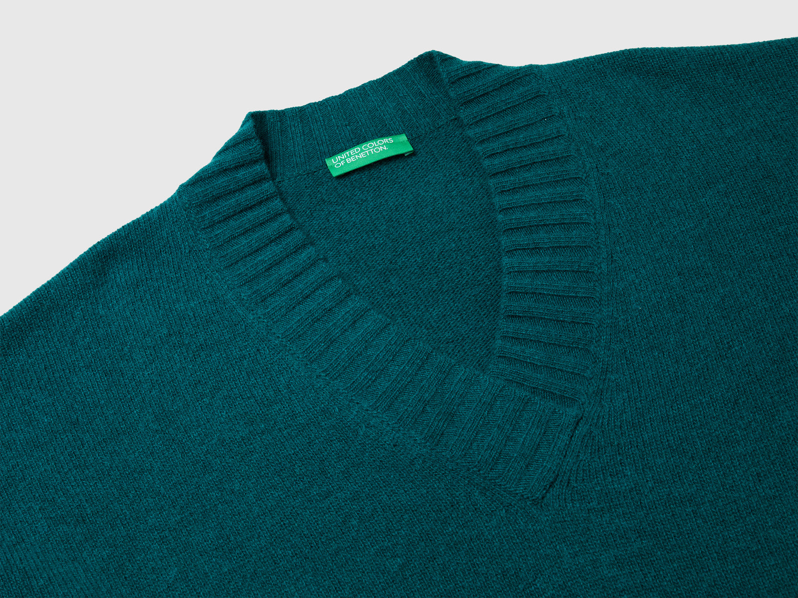 Maglione over fit in misto lana da donna verde scuro 3 | Benetton Outlet