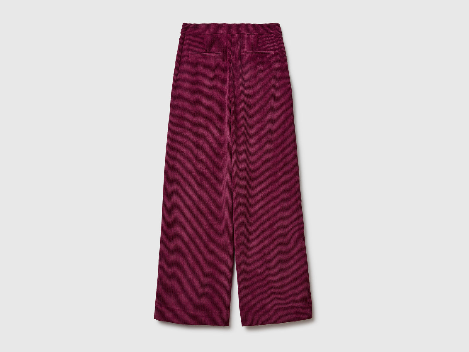 Pantaloni svasati in velluto da donna prugna 2 | Benetton Outlet