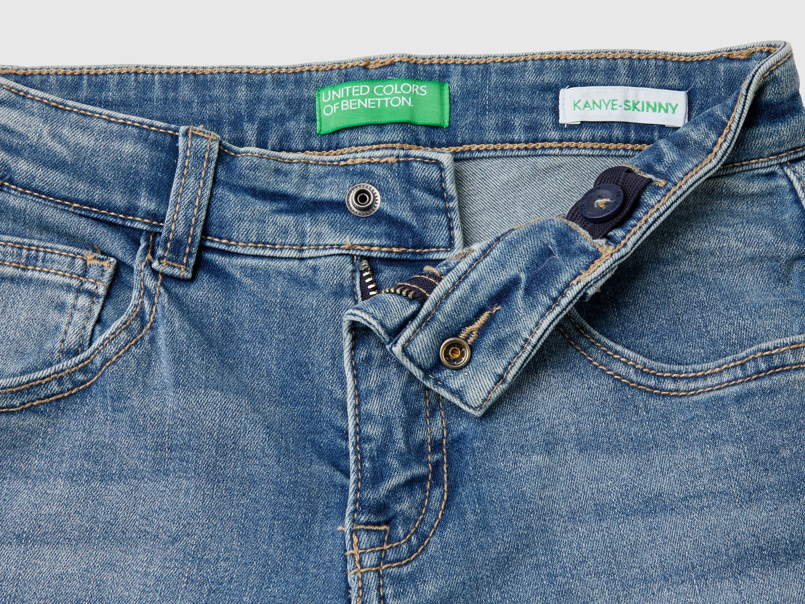 Skinny fit jeans da bambino azzurro 3 | Benetton Outlet