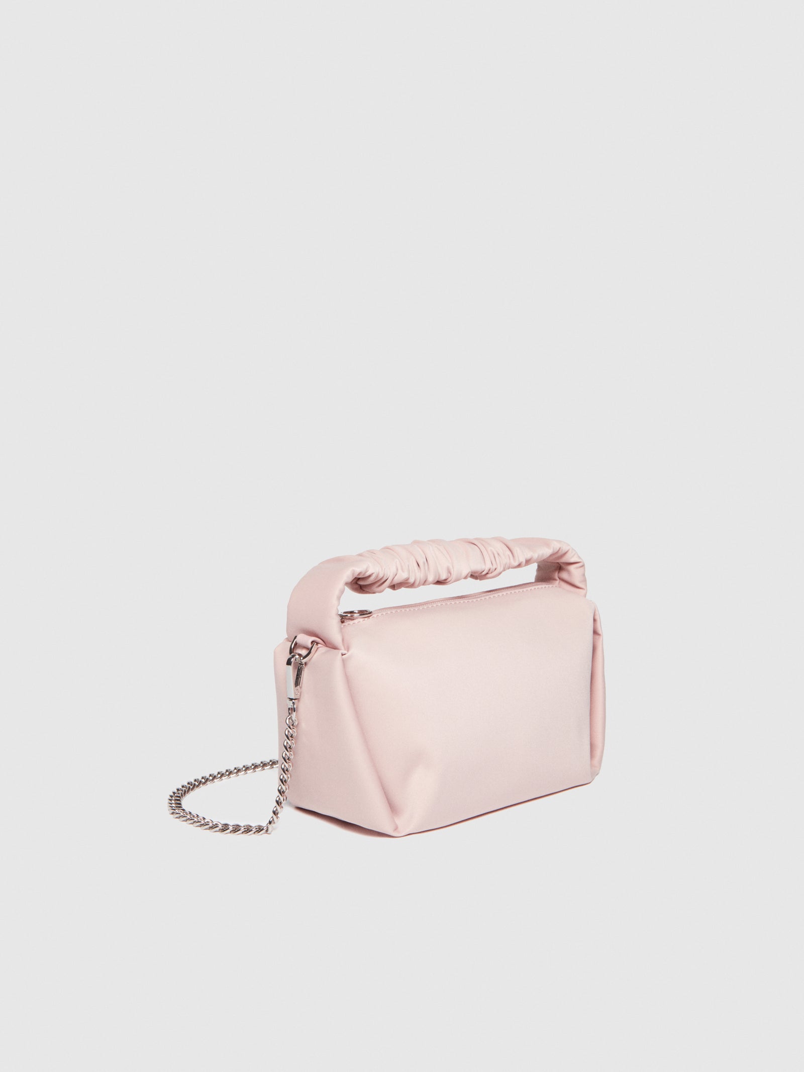 Borsetta con manico arricciato da donna rosa tenue 4 | Sisley Outlet