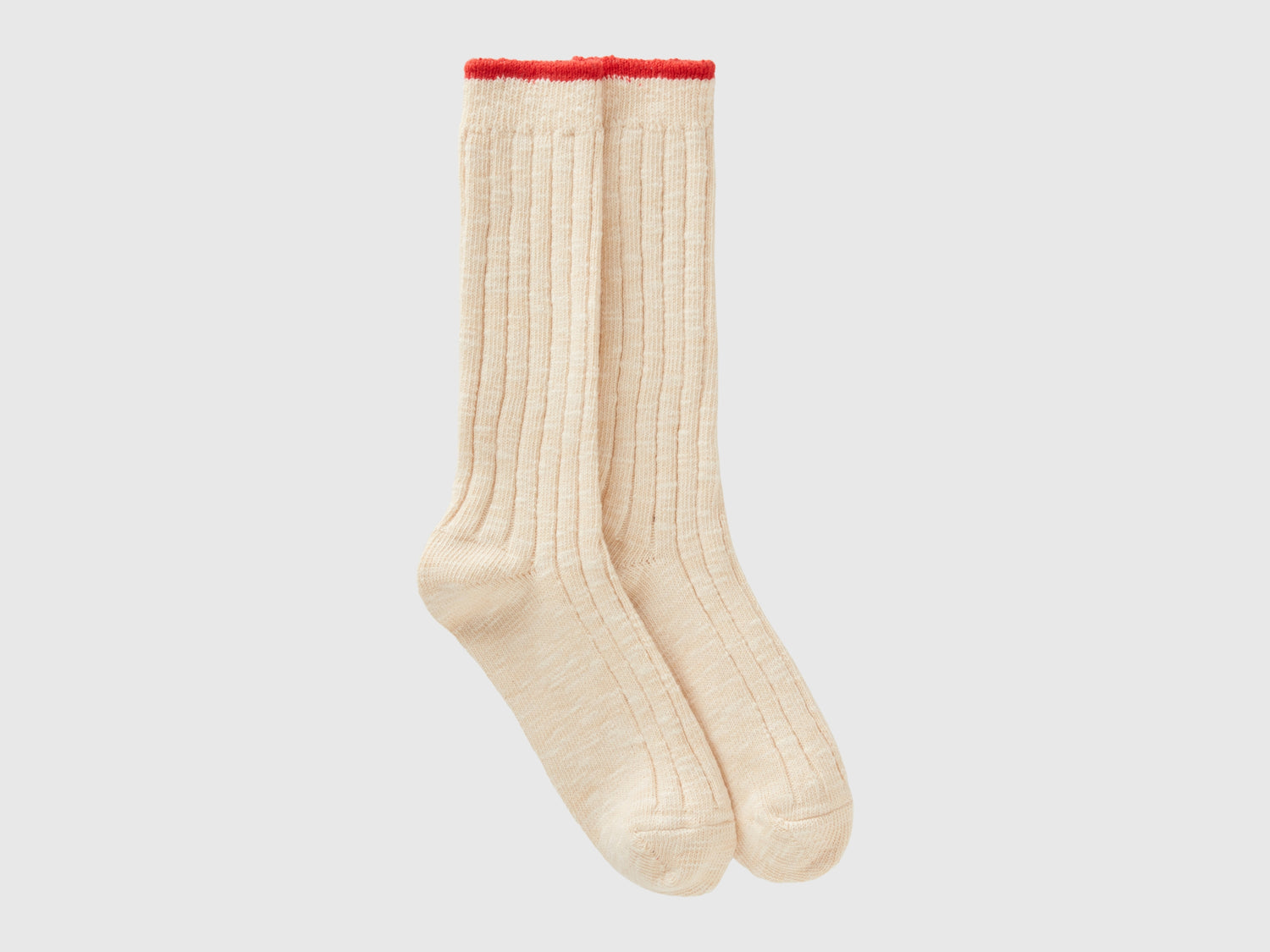 Calzini in misto cotone stretch da uomo beige | Benetton Outlet