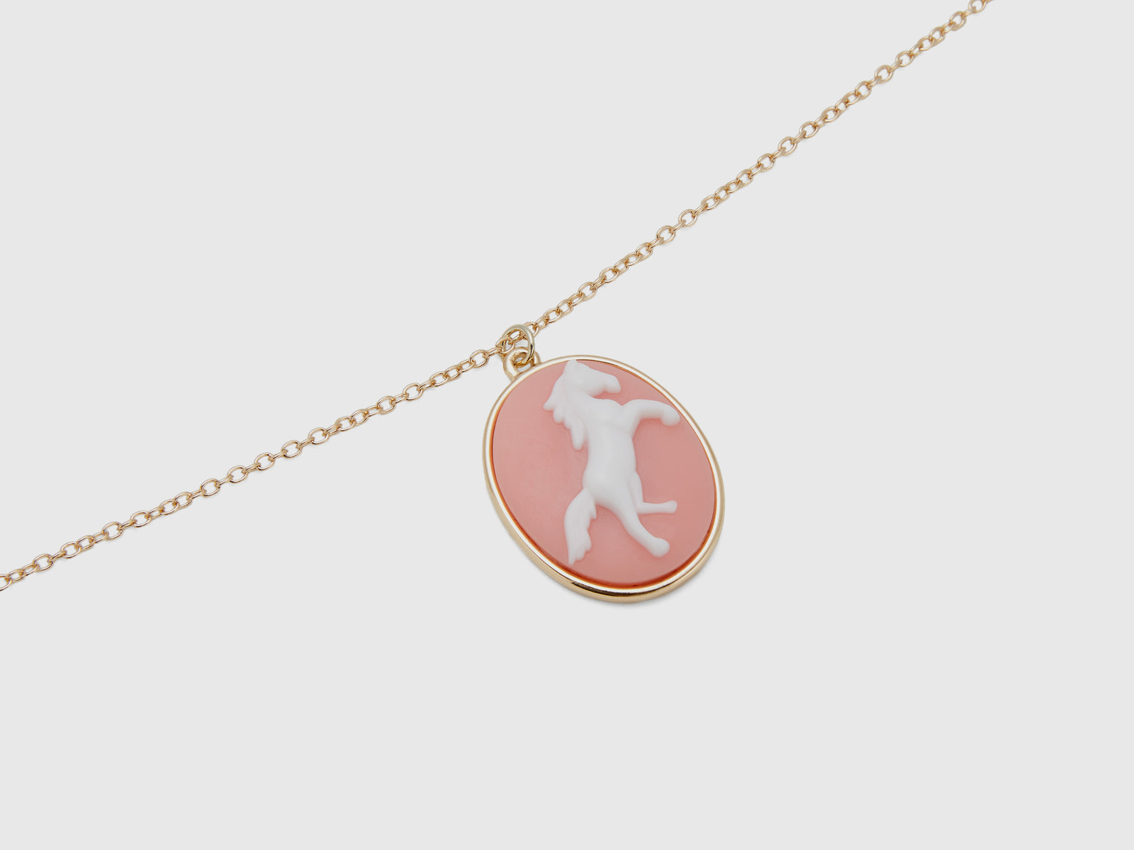 Collana con cammeo cavallo da donna rosa 2 | Benetton Outlet