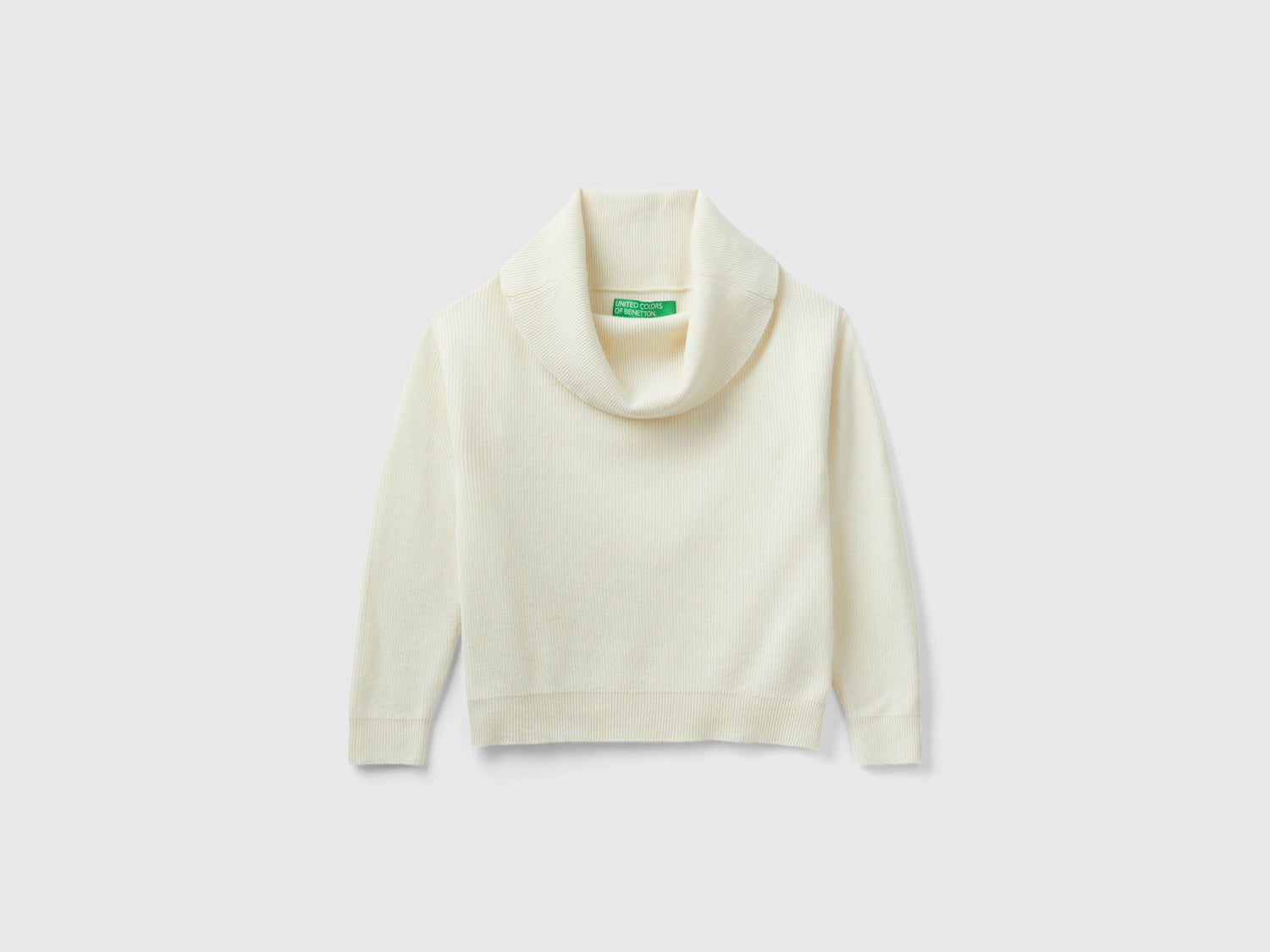 Maglia con spalle scoperte da donna bianco panna | Benetton Outlet