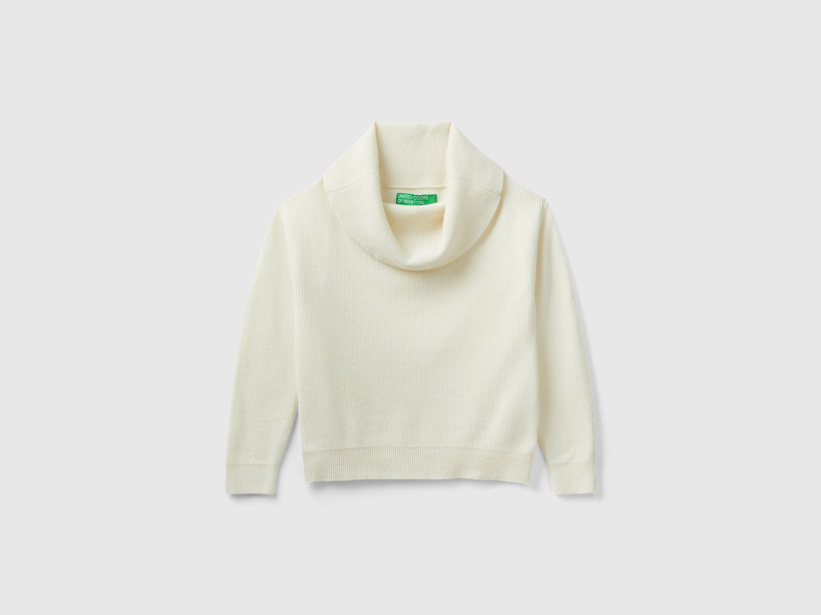 Maglia con spalle scoperte da donna bianco panna | Benetton Outlet