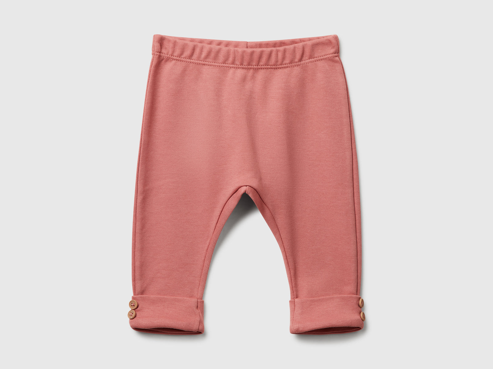 Leggings in puro cotone da neonato salmone | Benetton Outlet