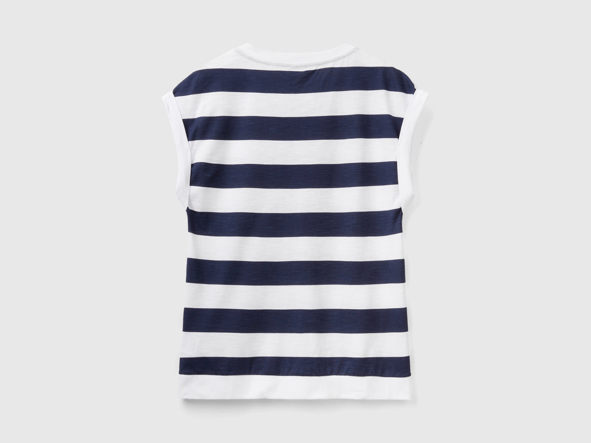 T-shirt a righe 100% cotone