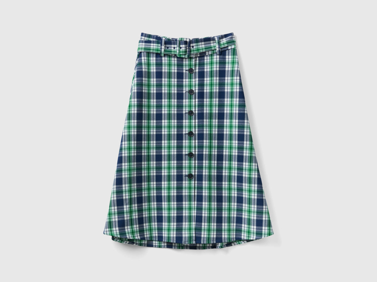 Gonna midi tartan