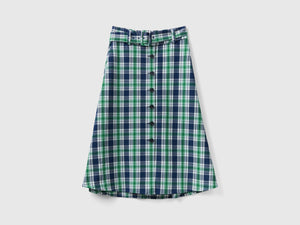 Gonna midi tartan