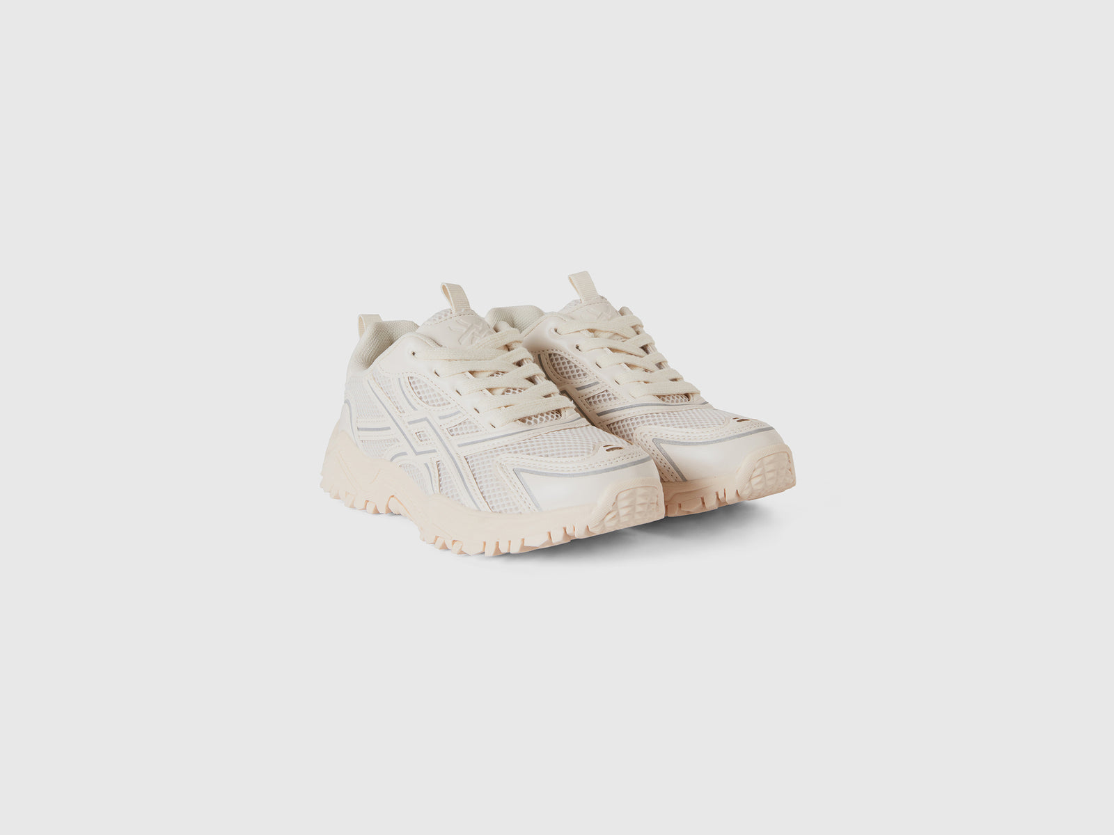 Sneakers running da bambino bianco panna 3 | Benetton Outlet