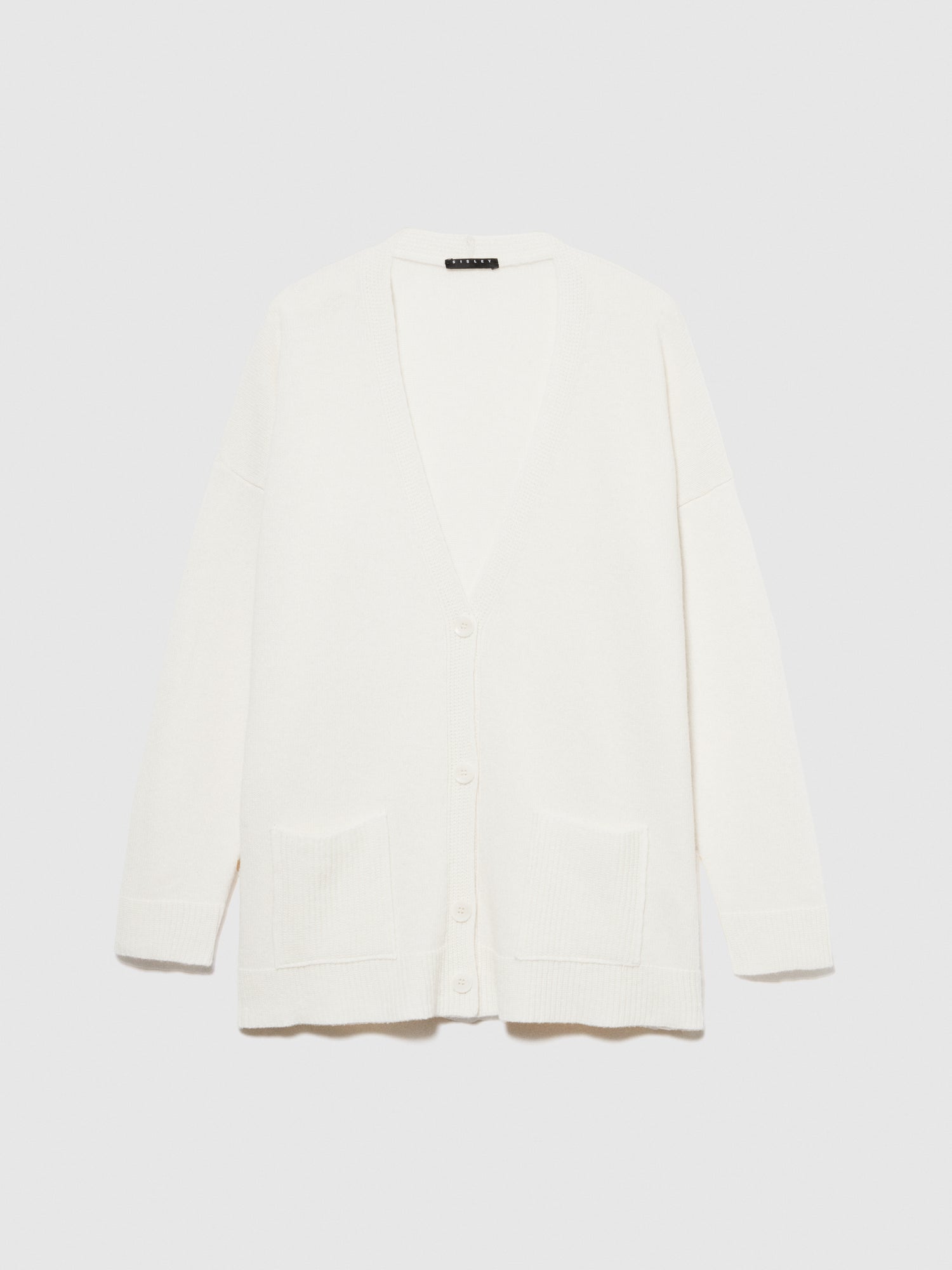 Cardigan boy fit da donna bianco panna | Sisley Outlet