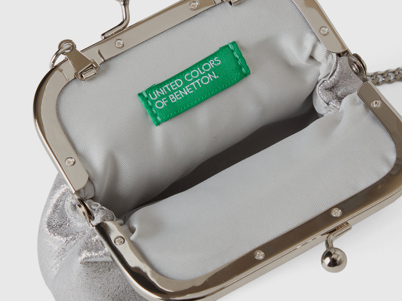 Borsa a tracolla con lurex da bambina argento 3 | Benetton Outlet