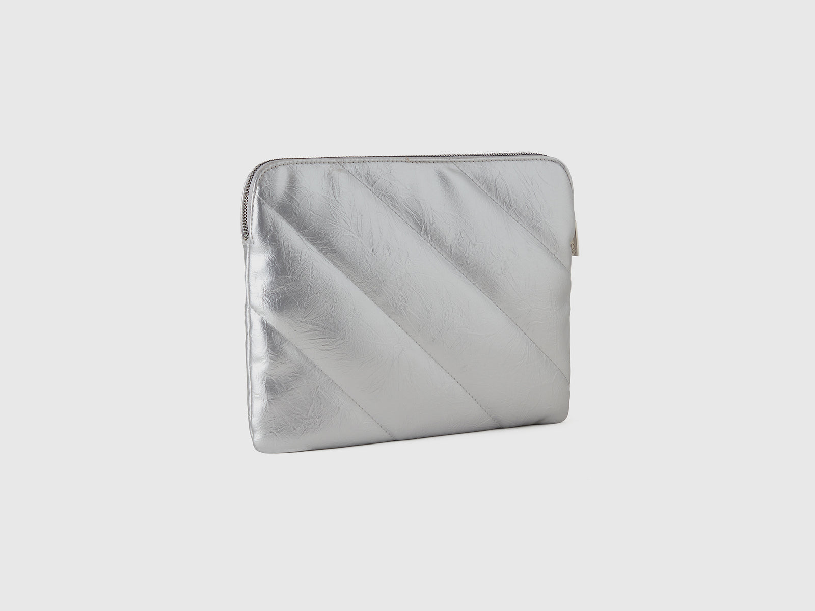 Custodia tablet in tessuto spalmato da donna argento 2 | Benetton Outlet