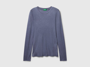 T-shirt in misto viscosa e cashmere