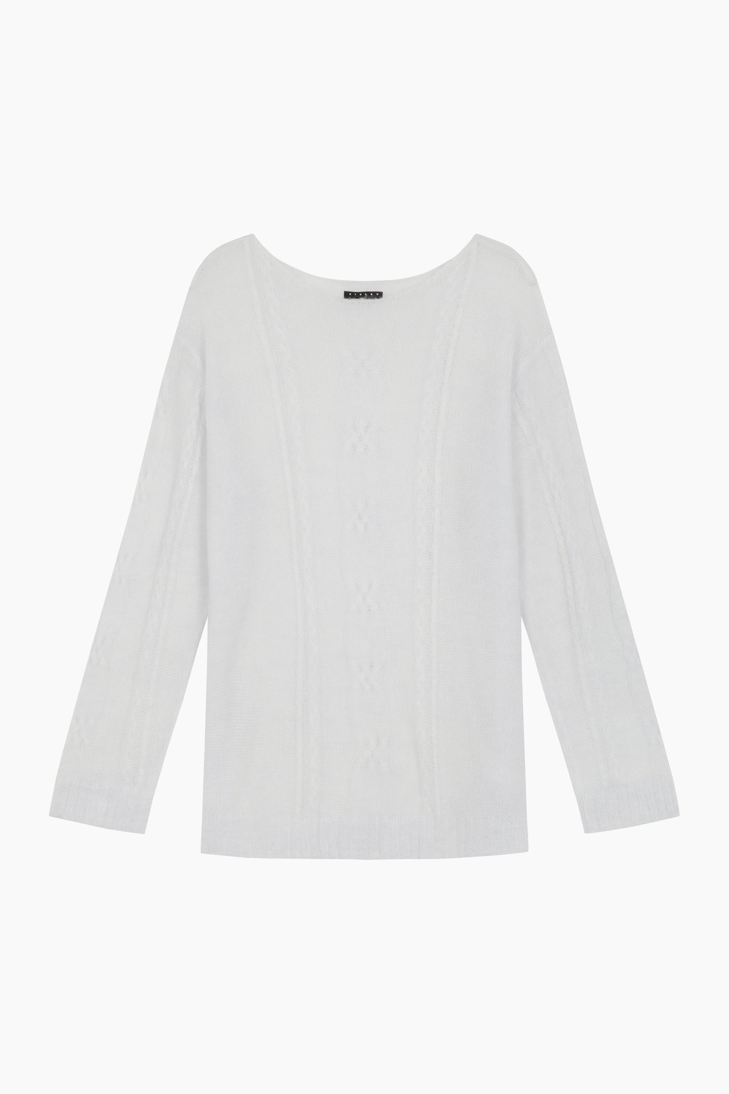 Maglia con trecce da donna grigio chiaro | Sisley Outlet