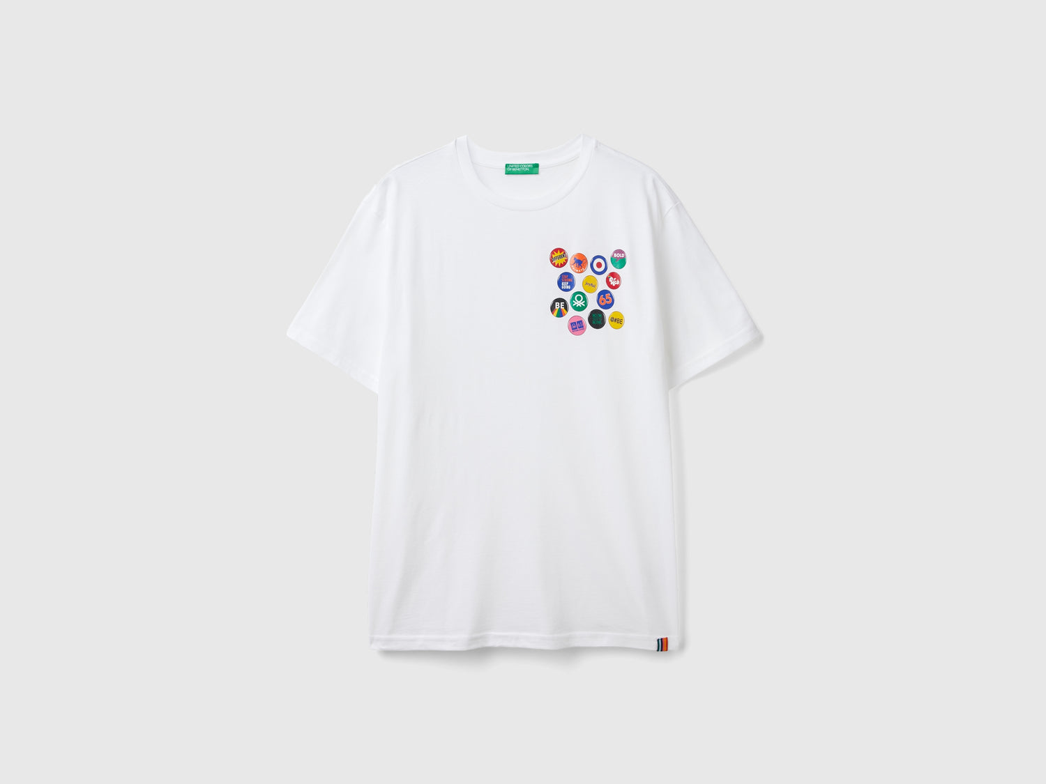 Organic cotton relaxed fit T-shirt da uomo bianco | Benetton Outlet
