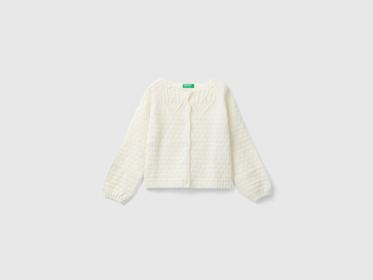 Cardigan con dettagli traforati