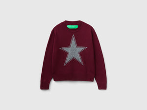 Maglia con stella in lurex