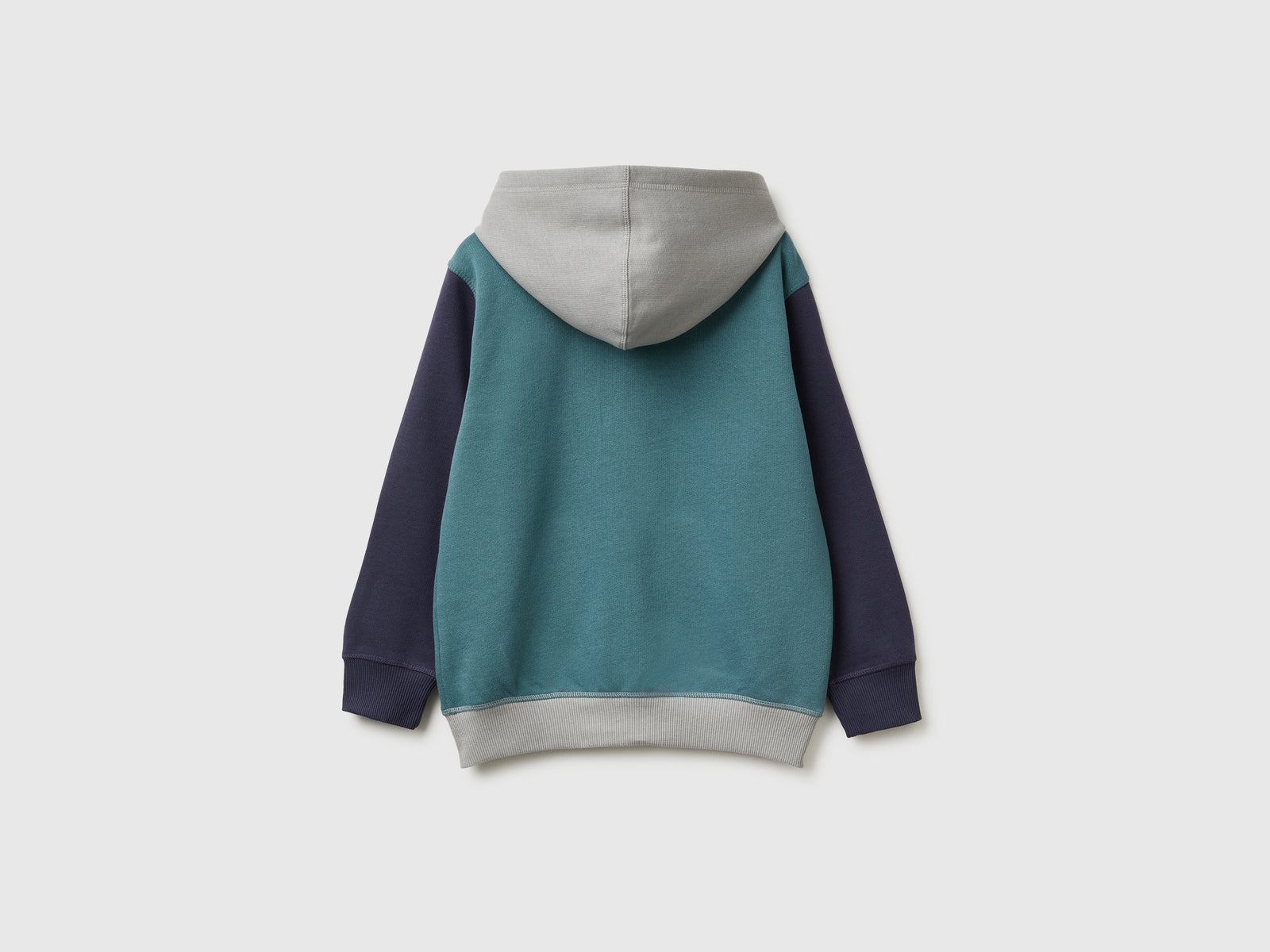 Calda felpa con cappuccio da bambino turchese 2 | Benetton Outlet